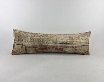 12x36 Long Lumbar Pillow, Kilim Pillow, Morrocan Pillow, Lumbar Throw Pillow, Bench Lumbar Pillow, Bedding Pillow, Vintage Pillow