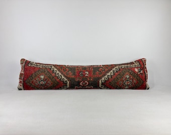 12x48 Extra Long Lumbar Pillow, Rug Pillow, Morrocan Pillow, Bolster Pillow, Pillow Covers, Vintage Pillow, Pillow Shams, Kilim Pillow