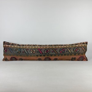 12x48 Extra Long Lumbar Pillow, Vintage Pillow, Throw Pillow, Turkish Throw Pillow, Unique Throw Pillow, Throw Pillow Covers, Couch Pillow