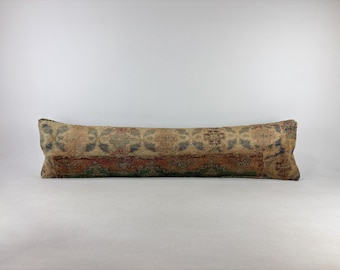 Almohada lumbar extra larga de 12 x 48, almohada bohemia, almohada lumbar, cojín de alfombra, cojín kilim, almohada decorativa, almohada lumbar para banco