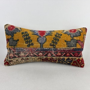 12 x 24 lumbale Turks kussen, vintage kussen, kelimkussen, bankkussen, borduurkussen, etnisch kussen, kussen gooien, Marokkaans kussen