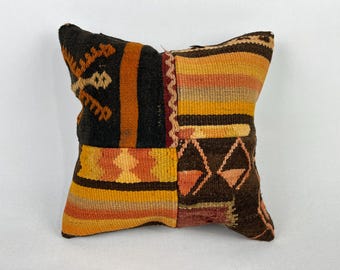 16x16 ヴィンテージ トルコ枕、枕カバー、クッションカバー、モロッコ