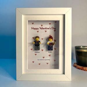 Personalized Minifigure Frame | Custom Gifts for Couple | Unique Valentines Day - Anniversary Gift | Creative Gift | Gift For Him or Her