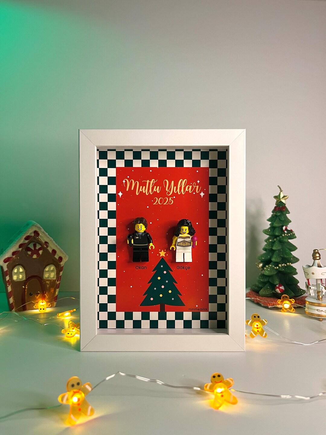 Personalized Minifigure Frame | Custom Christmas Gift | Xmas Home Decor ...