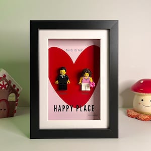 Gepersonaliseerde minifiguurlijst | Aangepaste cadeaus voor stel | Uniek Valentijnsdag - jubileumcadeau | Creatief cadeau | Cadeau voor hem of haar