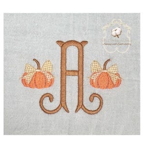 Mini Pumpkin with Bow: The Cotton House Sewing and Embroidery Southern/Grandmillenial/Fall/Bow/Popular Machine Embroidery Design