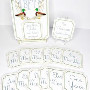ITH Welcome Baby Bundle: Southern/Grandmillenial/Baby Banner/Milestone/Monogram/Name/Machine Embroidery Design image 4