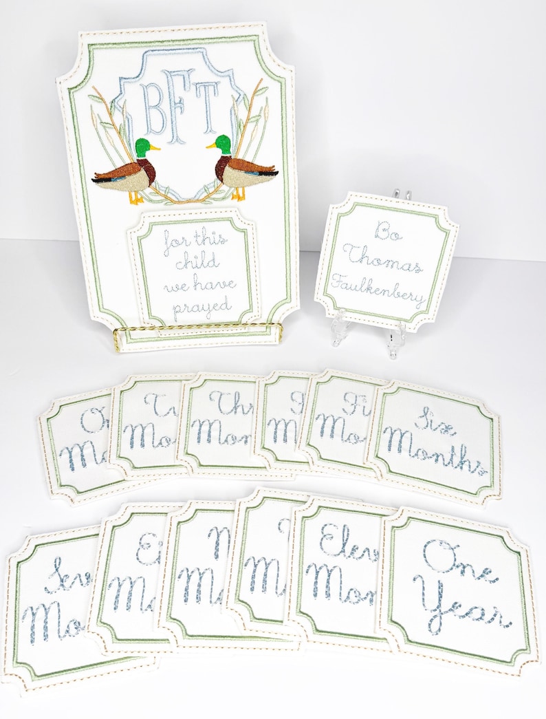 ITH Welcome Baby Bundle: Southern/Grandmillenial/Baby Banner/Milestone/Monogram/Name/Machine Embroidery Design image 4