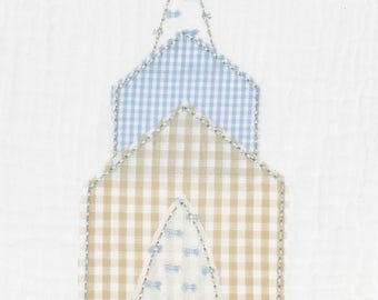 Vintage Church Applique Design: Machine Embroidery Pattern (Digital Download)