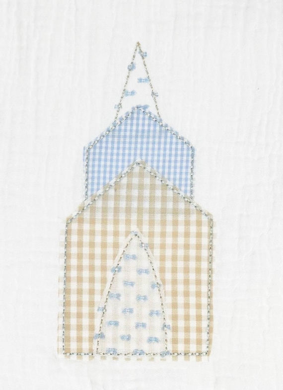 Vintage Church Applique Design: Machine Embroidery Pattern (Digital Download)