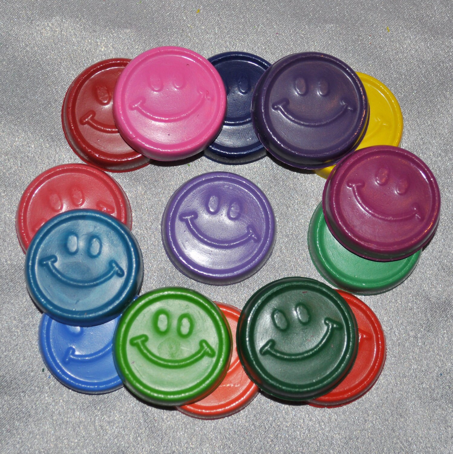 Emoji Crayons Happy Face Shaped Recycled Crayon Total of 15. Etsy