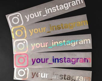 Instagram Aufkleber Name, TikTok Sticker, Auto Aufkleber, Social Media Werbung, 90 Farben