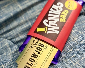 Geschenk für ihn, Geschenk für Mann, Golden Ticket, Geschenk für Freund, Geschenk für Mann, Valentinstagsgeschenk für Mann, lustiges Geschen