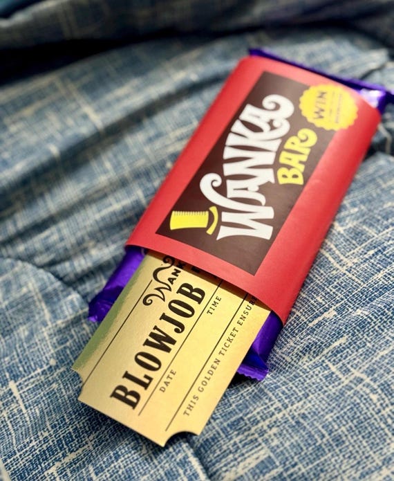 Geschenk für ihn, Geschenk für Mann, Golden Ticket, Geschenk für Freund, Geschenk für Mann, Valentinstagsgeschenk für Mann, lustiges Geschen