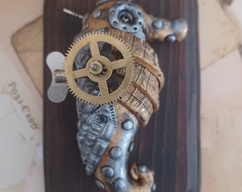 Steampunked Seahorse Wall Art