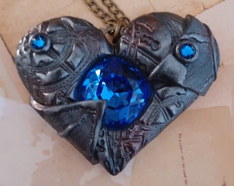 Swarovski Blue Heart Necklace