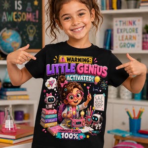 Back To School STEM Shirt,Little Genius Activated Shirt, Kids Science Shirt, Funny School Shirt, Smart Kid Gift, Future Scientist Tee