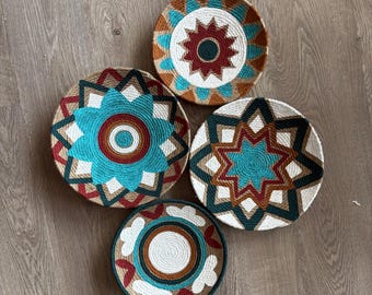 Handmade, customizable natural wall plates for Bohemian decorations