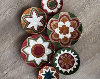 Handmade, customizable natural wall plates for Bohemian decorations