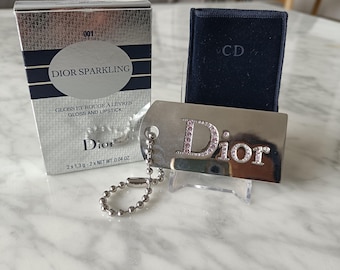 Vintage Dior Compact: Limited Edition Swarovski Crystals Dog Tag "Dior Sparkling"