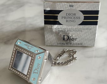 Signed CHRISTIAN DIOR Vintage PRINCESS Ring With Enamel and