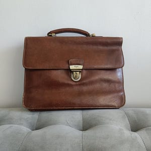 Sac d&#39;affaires en cuir Picard Toscana : porte-documents marron doux