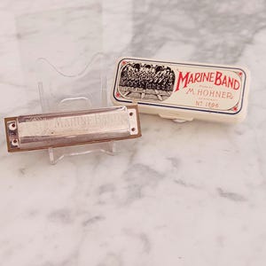 Vintage Hohner Marine Band 1896 Harmonica: Diatonic Blues Harp in G, Made in Germany