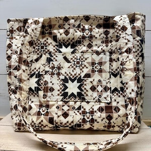 Quilted Patch Pocket Tote Bags