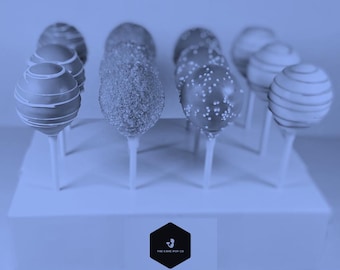 Royal Blue & White Cake Pops | Blue Cake Pops | Birthday Gift Cake Pops | Baby Shower Cake Pops | Graduation Cake Pops