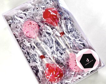 Cake Pops pour la Saint-Valentin | Cake Pops roses et rouges pour la Saint-Valentin | Coffrets Cake Pop pour la Saint-Valentin