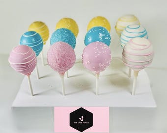 Pink, Yellow & Blue Cake Pops | Baby Shower Cake Pops | Easter Cake Pops | Birthday Gift Cake Pops |