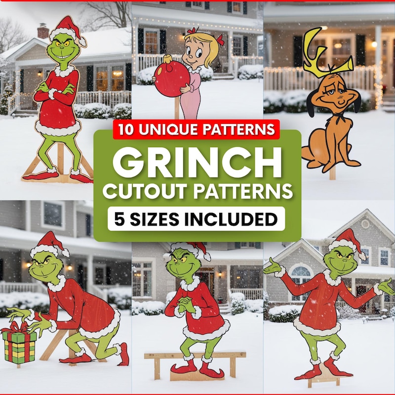 Grinch Cutout Lifesize - Etsy