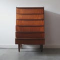 Vintage Teak Tallboy, Narrow 6 Drawer Chest