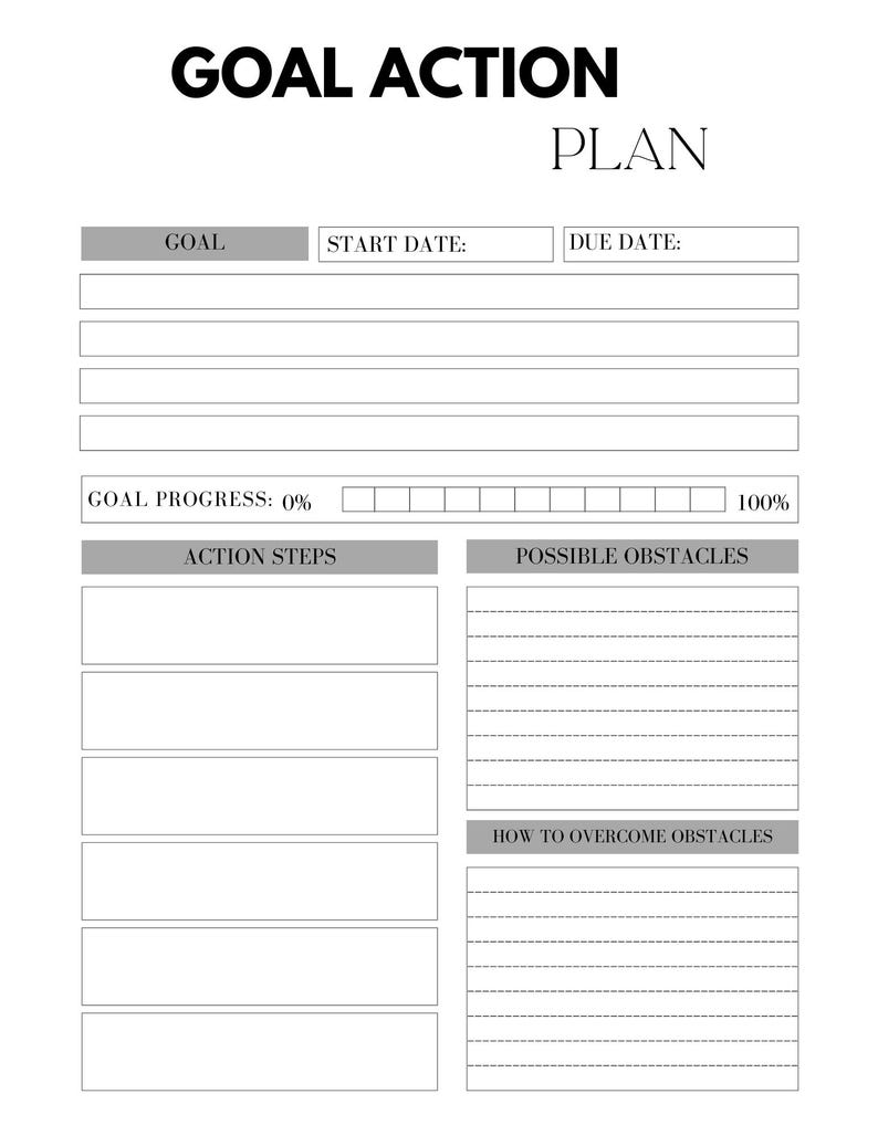 Image 1 for 2025 Goals Template Pdf