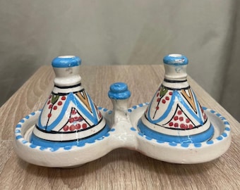 Tajín marroquí azul hecho a mano, producto marroquí