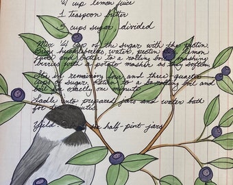 Huckleberry and Chickadee ledger art