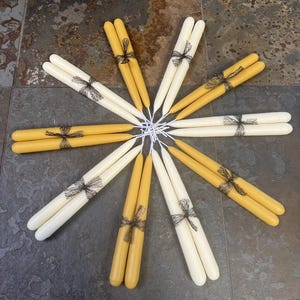 100% Beeswax Hand-dipped Beeswax Taper Candles