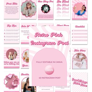 Pink Instagram Canva Template | Engagement Story | Boho Instagram story | Social Media Template | Retro Template
