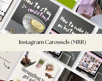 Instagram Carousels (MRR) | Instagram Templates Bundle | Faceless Marketing Viral Carousel | Digital Marketing | Social Media Template | PLR