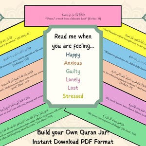 Quran Verse Jar: Islamic Reminder Gift (Digital Download)