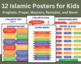 Islamische Kinderposter: Säulen, Propet, Ramadan (Digitaler Download)