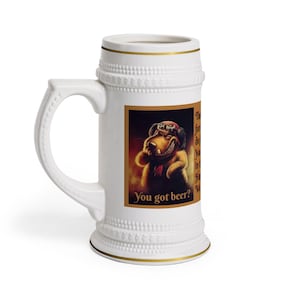 Father&#39;s Day Custom Beer Stein Mug, Funny Father&#39;s Day Gift, Personalized Beer Mug, Gift for Beer Lovers, Dad Quote Mug