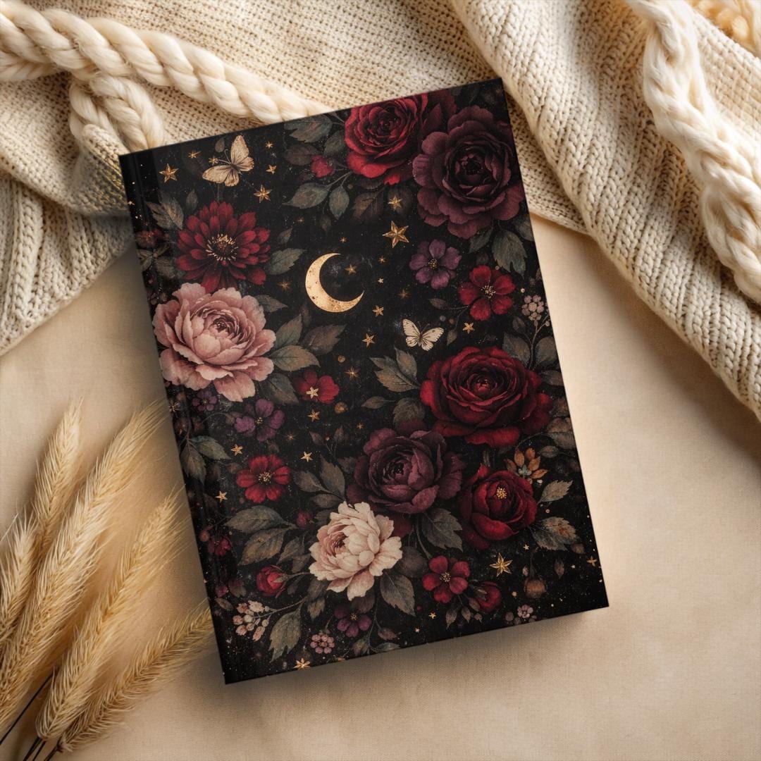 Whimsy Notebook Deco Moody Floral Whimsigoth Spiral Notebook Gift for Witchy Friend Gothic ...