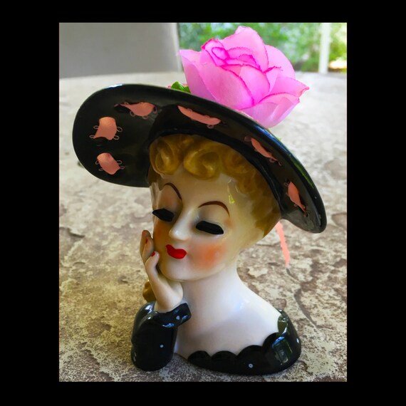 Napco Head Vase Vintage Napcoware Lady Head Vase Napco Etsy