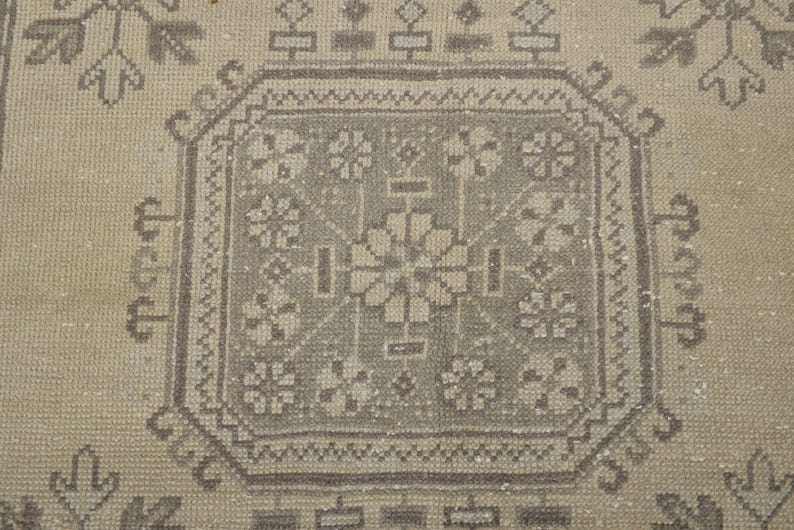 3x12 Turkish Oushak Runner Rug, Wool Entry Rug image 8