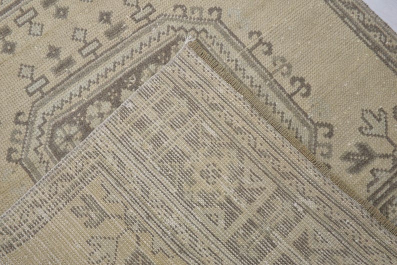 3x12 Turkish Oushak Runner Rug, Wool Entry Rug image 10