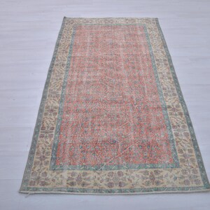 4x7 Rug,4x7 Turkish Rug,Handmade Rug,4x7 Vintage Rug,Living Room Rug,4x7 Area Rug,Wool Rug,Turkish Area Rug,Oushak Rug,Oriental Rug,Boho Rug