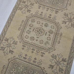 3x12 Turkish Oushak Runner Rug, Wool Entry Rug image 6