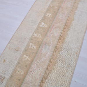 2x11 Rug,Rug,Turkish Runner,Entry Rug,Neutral,Handmade Rug,2x11 Runner Rug,Wool Rug,Oushak Runner 2x11,Kitchen Runner,Vintage Runner 2x11,
