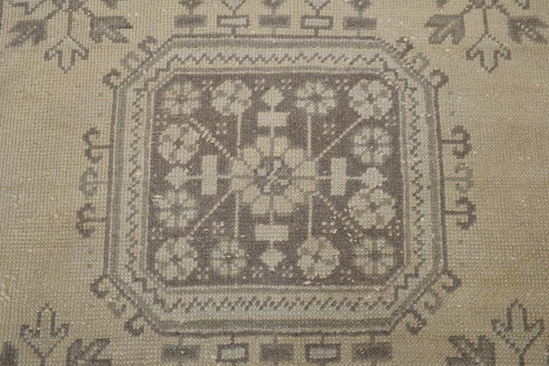 3x12 Turkish Oushak Runner Rug, Wool Entry Rug image 9